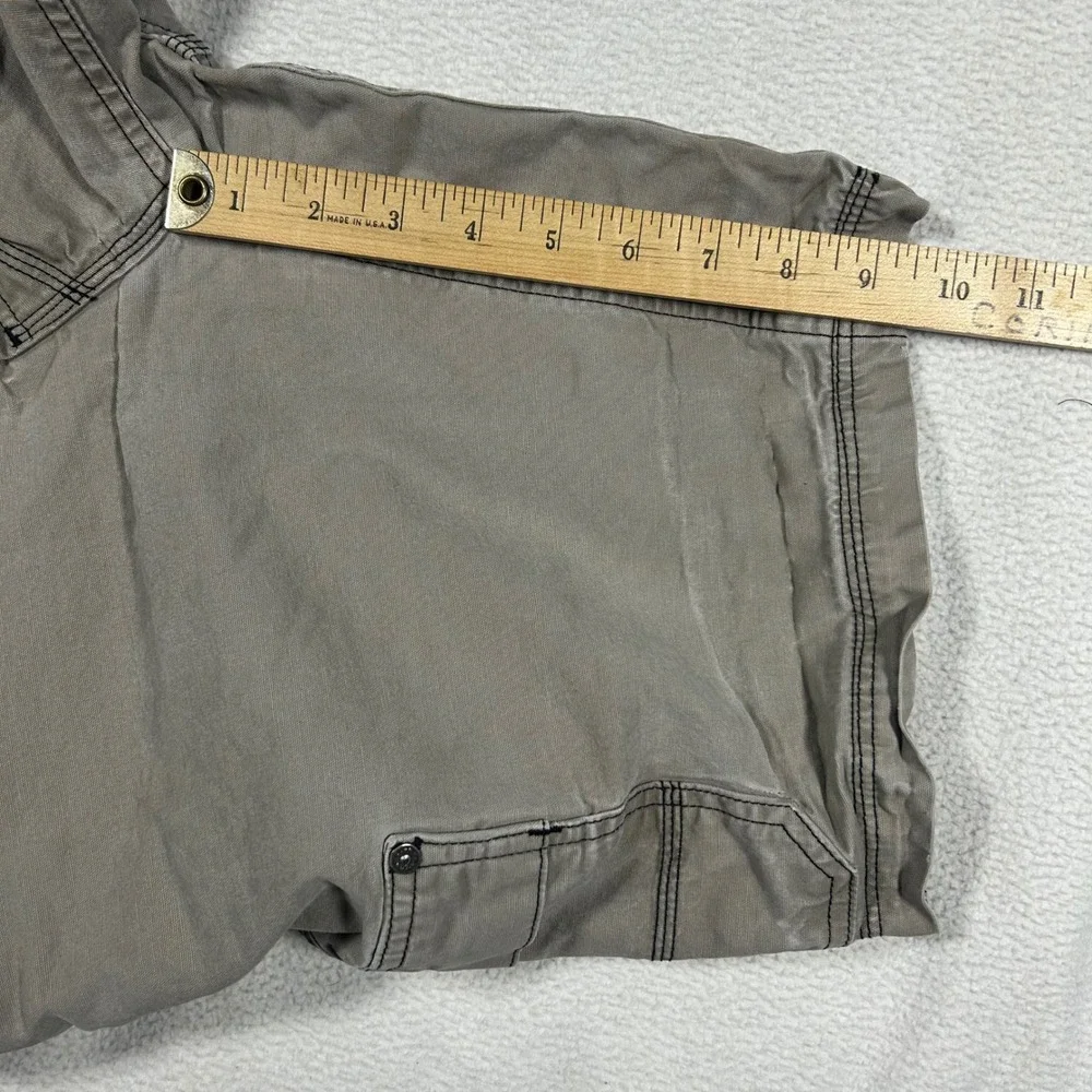 Prana Zion Cargo Shorts Mens 32 Gray M3MURR116 Stretch Hiking Outdoor Utility